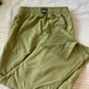 Daily Drills Wide Leg Sweatpants - Matcha Green